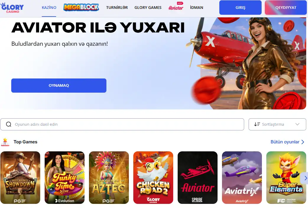 Glory Casino Azərbaycan rəsmi onlayn kazino 2025